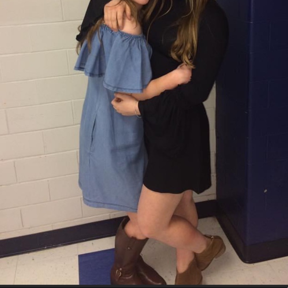 Off the Shoulder Denim Dress